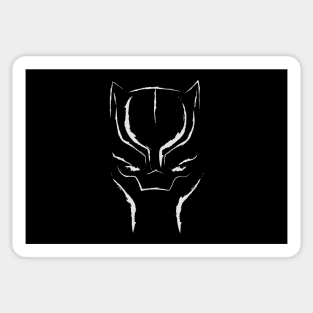 Black Panther Mask: White Sticker